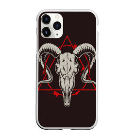 Чехол для iPhone 11 Pro Max матовый с принтом Культ , Силикон |  | demon | devil | fashion | goat | hell | horror | monster | satan | skull | style | ад | демон | дьявол | козёл | мода | монстр | сатана | стиль | ужас | череп