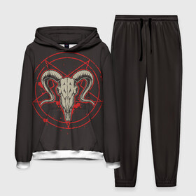 Мужской костюм 3D (с толстовкой) с принтом Культ ,  |  | demon | devil | fashion | goat | hell | horror | monster | satan | skull | style | ад | демон | дьявол | козёл | мода | монстр | сатана | стиль | ужас | череп