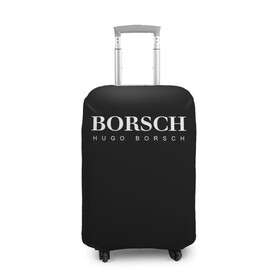 Чехол для чемодана 3D с принтом BORSCH hugo borsch , 86% полиэфир, 14% спандекс | двустороннее нанесение принта, прорези для ручек и колес | Тематика изображения на принте: borsch | boss | hugo borsch | hugo boss | антибренд | борщ | босс | бренд | брендовый | брэнд | знак | значок | итальянский | как | лого | логотип | пародия | прикол | салон | салоновский | символ | фирменный
