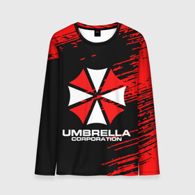 Мужской лонгслив 3D с принтом Umbrella Corporation. , 100% полиэстер | длинные рукава, круглый вырез горловины, полуприлегающий силуэт | resident evil | umbrella corporation | амбрелла | амбрелла корпорейшн | вирус | вымышленная военная и фармацевтическая корпорация | игра | умбрелла