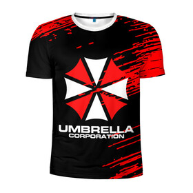 Мужская футболка 3D спортивная с принтом Umbrella Corporation. , 100% полиэстер с улучшенными характеристиками | приталенный силуэт, круглая горловина, широкие плечи, сужается к линии бедра | resident evil | umbrella corporation | амбрелла | амбрелла корпорейшн | вирус | вымышленная военная и фармацевтическая корпорация | игра | умбрелла