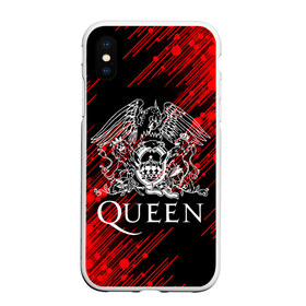 Чехол для iPhone XS Max матовый с принтом QUEEN , Силикон | Область печати: задняя сторона чехла, без боковых панелей | queen | британская рок группа | квин | куин | кьюин | мистер робот | музыка | рами малек | рок | рок музыка | фредди меркьюри