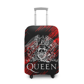 Чехол для чемодана 3D с принтом QUEEN. , 86% полиэфир, 14% спандекс | двустороннее нанесение принта, прорези для ручек и колес | queen | британская рок группа | квин | куин | кьюин | мистер робот | музыка | рами малек | рок | рок музыка | фредди меркьюри