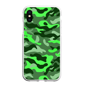 Чехол для iPhone XS Max матовый с принтом CAMOUFLAGE GREEN , Силикон | Область печати: задняя сторона чехла, без боковых панелей | Тематика изображения на принте: camouflage | армия | военная форма | военный | вооружение | вооруженные силы | защита | защитный цвет | зеленый | камуфляж | маскировка | солдат | униформа | форма