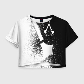 Женская футболка Crop-top 3D с принтом Assassin’s Creed [03] , 100% полиэстер | круглая горловина, длина футболки до линии талии, рукава с отворотами | ezio | game | ubisoft | ассасин крид | кредо ассасина | эцио