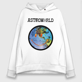 Женское худи Oversize хлопок с принтом TRAVIS SCOTT ASTROWORLD , френч-терри — 70% хлопок, 30% полиэстер. Мягкий теплый начес внутри —100% хлопок | боковые карманы, эластичные манжеты и нижняя кромка, капюшон на магнитной кнопке | astronomical | astroworld | cactus jack | fortnite | la flame | rodeo | travis scott | кактус джек | пламя | трэвис скотт | фортнайт