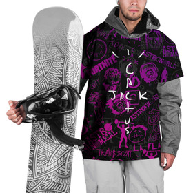 Накидка на куртку 3D с принтом TRAVIS SCOTT CACTUS JACK. , 100% полиэстер |  | astronomical | astroworld | cactus jack | fortnite | jack boys | la flame | rodeo | travis scott | кактус джек | пламя | трэвис скотт | фортнайт