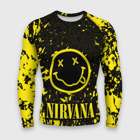 Мужской рашгард 3D с принтом NIRVANA ,  |  | nirvana | nirvana smells like | rock | teen spirit | курт кобейн | нирвана | песни | рок.