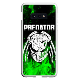 Чехол для Samsung S10E с принтом PREDATOR , Силикон | Область печати: задняя сторона чехла, без боковых панелей | aliens | avp | black | cinema | predator | кино | фильм хищник | фильмы | хищник | чёрный | чужой