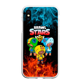 Чехол для iPhone XS Max матовый с принтом Brawl Stars Leon Trio , Силикон | Область печати: задняя сторона чехла, без боковых панелей | 3 леона | brawl stars | brawl stars leon | leon | leon green | leon sally | leon shark | бравл старс | леон | леон акула | леон огонь | леон салли | леон старс | леоны