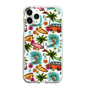 Чехол для iPhone 11 Pro Max матовый с принтом Летнее Настроение , Силикон |  | волны | деревья | купальник | лето | листья | море | океан | остров | отпуск | пальмы | пляж | природа | птицы | путешествие | серфинг | солнце | спорт | таиланд | тропики | туризм | цветы