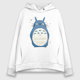 Женское худи Oversize хлопок с принтом My Neighbor Totoro , френч-терри — 70% хлопок, 30% полиэстер. Мягкий теплый начес внутри —100% хлопок | боковые карманы, эластичные манжеты и нижняя кромка, капюшон на магнитной кнопке | totoro | аниме | мой сосед тоторо | мультфильм | тоторо | фэнтези | хаяо миядзаки