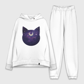 Женский костюм хлопок Oversize с принтом Space Cat ,  |  | animal | cat | cute | kitty | meow | space | друг | животные | киска | китти | космонавт | космос | кот | котенок | котик | кошечка | кошка | лев | леопард | милый | мур | мяу | ночь | пантера | питомец | рысь | тигр | улыбка