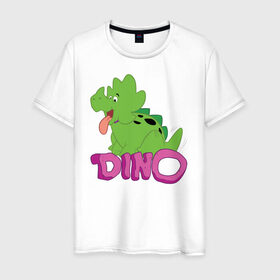 Мужская футболка хлопок с принтом BABYDINO , 100% хлопок | прямой крой, круглый вырез горловины, длина до линии бедер, слегка спущенное плечо. | bamm bamm rubble | barney rubble | bedrock | betty rubble | dino | flintstones | fred flintstone | hoppy | pebbles | stone age | vdgerir | wilma | флинстоун | флинтстоун