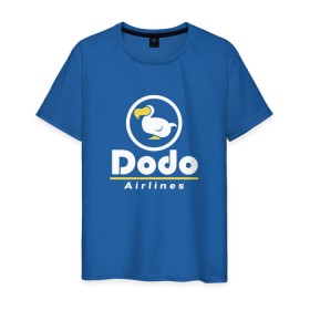 Мужская футболка хлопок с принтом Dodo Airlines , 100% хлопок | прямой крой, круглый вырез горловины, длина до линии бедер, слегка спущенное плечо. | animal crossing | dodo airlines | new horizons | авиаперевозчик | вымышленная компания | доставка | мем | мемы | почта | самолёты | транспорт