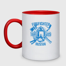 Кружка двухцветная с принтом FIREFIGHTER RUSSIA , керамика | объем — 330 мл, диаметр — 80 мм. Цветная ручка и кайма сверху, в некоторых цветах — вся внутренняя часть | 112 | 23 февраля | 27 декабря | firefighter | герб | гкчс | знак | лого | логотип | министерство | мчс | мчс россии | мчсник | по чрезв | пожарная охрана | пожарник | пожарный | пч | россии | рф | символ | ситуации