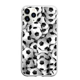 Чехол для iPhone 11 Pro Max матовый с принтом футбольные мячи много , Силикон |  | 3д | любитель футбола | мячи | мячики | спортсмен | фанат | фигуры | футбол | футболист | футбольный мяч