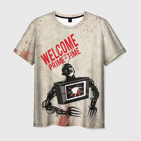 Мужская футболка 3D с принтом Welcome To Prime-Time , 100% полиэфир | прямой крой, круглый вырез горловины, длина до линии бедер | a nightmare on elm street | freddy krueger | vdzabma | фредди крюгер