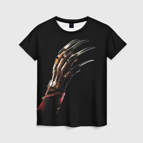 Женская футболка 3D с принтом Freddy Krueger , 100% полиэфир ( синтетическое хлопкоподобное полотно) | прямой крой, круглый вырез горловины, длина до линии бедер | a nightmare on elm street | freddy krueger | vdzabma | фредди крюгер