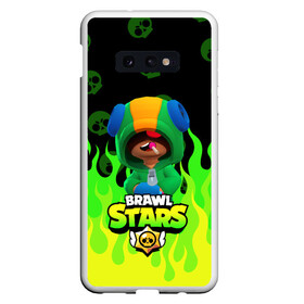 Чехол для Samsung S10E с принтом Brawl Stars LEON , Силикон | Область печати: задняя сторона чехла, без боковых панелей | brawl stars | brawl stars sally | brawl stars wolf | leon | leon shark | sally | stars | бравл старс | бравл старс леон | волк | леон | леон акула | леон волк