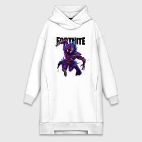 Платье-худи хлопок с принтом FORTNITE RAVEN ,  |  | fortnite | fortnite 2 | fortnite x маршмелло | ikonik | marshmello | ninja | ninja streamer | raven | travis scott | ворон | иконик | ниндзя | пили | рейвен | трэвис скотт | фортнайт