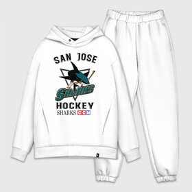 Мужской костюм хлопок OVERSIZE с принтом SAN JOSE SHARKS ,  |  | hockey | nhl | san jose | sharks | sport | usa | акулы | надпись | нхл | сан хосе | символы | сообщение | спорт | сша | текст | фраза | хоккей | цитаты | шайбу