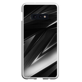 Чехол для Samsung S10E с принтом GEOMETRY STRIPES BLACK & WHITE , Силикон | Область печати: задняя сторона чехла, без боковых панелей | abstraction | geometry | hexagon | stripes | text | texture | абстракция | геометрия | красный | линии | неон | неоновый | полосы | соты | текстура | фигуры | черный