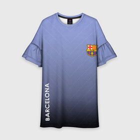 Детское платье 3D с принтом Barcelona , 100% полиэстер | прямой силуэт, чуть расширенный к низу. Круглая горловина, на рукавах — воланы | atletico | barcelona | borussia | chelsea | cristiano | football | juventus | manchester city | manchester united | messi | real madrid | ronaldo | sport | спорт | футбол