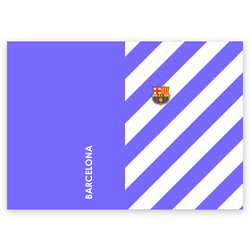 Поздравительная открытка с принтом Barcelona , 100% бумага | плотность бумаги 280 г/м2, матовая, на обратной стороне линовка и место для марки
 | atletico | barcelona | borussia | chelsea | cristiano | football | juventus | manchester city | manchester united | messi | real madrid | ronaldo | sport | спорт | футбол