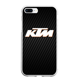 Чехол для iPhone 7Plus/8 Plus матовый с принтом KTM КАРБОН (Z) , Силикон | Область печати: задняя сторона чехла, без боковых панелей | enduro | ktm | moto | motocycle | sportmotorcycle | ктм | мото | мотоспорт