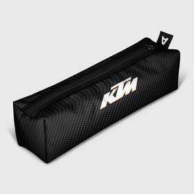 Пенал 3D с принтом KTM КАРБОН (Z) , 100% полиэстер | плотная ткань, застежка на молнии | enduro | ktm | moto | motocycle | sportmotorcycle | ктм | мото | мотоспорт