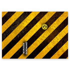Поздравительная открытка с принтом Borussia , 100% бумага | плотность бумаги 280 г/м2, матовая, на обратной стороне линовка и место для марки
 | atletico | barcelona | borussia | chelsea | cristiano | football | juventus | manchester city | manchester united | messi | real madrid | ronaldo | sport | спорт | футбол
