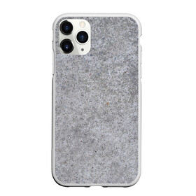 Чехол для iPhone 11 Pro Max матовый с принтом Серый бетон , Силикон |  | камень