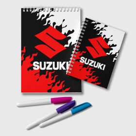 Блокнот с принтом SUZUKI (2) , 100% бумага | 48 листов, плотность листов — 60 г/м2, плотность картонной обложки — 250 г/м2. Листы скреплены удобной пружинной спиралью. Цвет линий — светло-серый
 | Тематика изображения на принте: suzuki | авто | автомобиль | сузуки