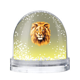 Снежный шар с принтом Лев , Пластик | Изображение внутри шара печатается на глянцевой фотобумаге с двух сторон | животные | лев | царь зверей
