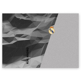 Поздравительная открытка с принтом Real Madrid , 100% бумага | плотность бумаги 280 г/м2, матовая, на обратной стороне линовка и место для марки
 | atletico | barcelona | borussia | chelsea | cristiano | football | juventus | manchester city | manchester united | messi | real madrid | ronaldo | sport | спорт | футбол