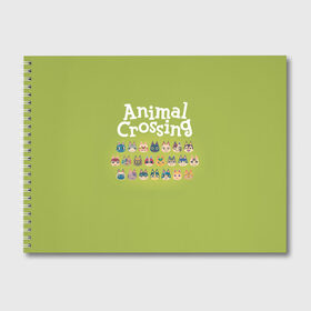 Альбом для рисования с принтом Animal Crossing , 100% бумага
 | матовая бумага, плотность 200 мг. | Тематика изображения на принте: animal crossing | isabelle | tom nook | энимал кроссинг
