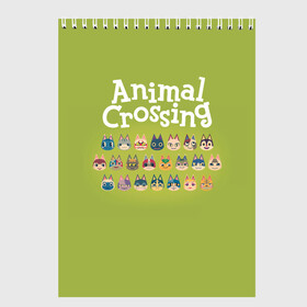 Скетчбук с принтом Animal Crossing , 100% бумага
 | 48 листов, плотность листов — 100 г/м2, плотность картонной обложки — 250 г/м2. Листы скреплены сверху удобной пружинной спиралью | Тематика изображения на принте: animal crossing | isabelle | tom nook | энимал кроссинг