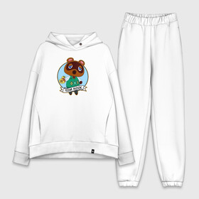 Женский костюм хлопок Oversize с принтом Tom Nook ,  |  | animal crossing | isabelle | tom nook | энимал кроссинг