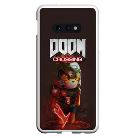 Чехол для Samsung S10E с принтом Doom Crossing , Силикон | Область печати: задняя сторона чехла, без боковых панелей | Тематика изображения на принте: animal crossing | isabelle | tom nook | энимал кроссинг