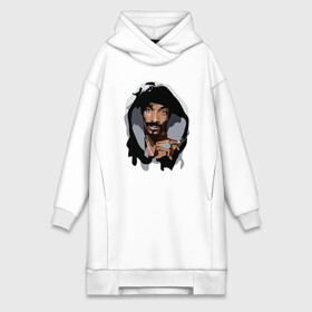 Платье-худи хлопок с принтом Snoop Dogg ,  |  | 2pac | black | dog | dr dre | hip hop | rap | snoop dogg | west coast | гангстер | микрофон | музыка | рифма | рэп | рэпер | снуп дог | собака | хип хоп