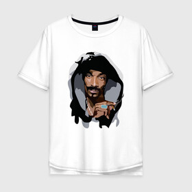 Мужская футболка хлопок Oversize с принтом Snoop Dogg , 100% хлопок | свободный крой, круглый ворот, “спинка” длиннее передней части | Тематика изображения на принте: 2pac | black | dog | dr dre | hip hop | rap | snoop dogg | west coast | гангстер | микрофон | музыка | рифма | рэп | рэпер | снуп дог | собака | хип хоп