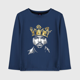 Детский лонгслив хлопок с принтом Ice Cube King , 100% хлопок | круглый вырез горловины, полуприлегающий силуэт, длина до линии бедер | Тематика изображения на принте: 2pac | black | compton | dog | dr dre | hip hop | ice cube | king | nwa | rap | snoop dogg | west coast | westside | айс кьюб | гангстер | голос улиц | король | микрофон | музыка | рифма | рэп | рэпер | хип хоп