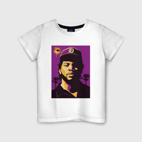 Детская футболка хлопок с принтом Ice Cube , 100% хлопок | круглый вырез горловины, полуприлегающий силуэт, длина до линии бедер | 2pac | black | compton | dog | dr dre | hip hop | ice cube | nwa | rap | snoop dogg | west coast | westside | айс кьюб | гангстер | голос улиц | микрофон | музыка | рифма | рэп | рэпер | хип хоп