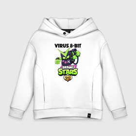 Детское худи Oversize хлопок с принтом BRAWL STARS VIRUS 8 BIT , френч-терри — 70% хлопок, 30% полиэстер. Мягкий теплый начес внутри —100% хлопок | боковые карманы, эластичные манжеты и нижняя кромка, капюшон на магнитной кнопке | bibi | brawl stars | coach mike | crow | leon | leon shark | max | mecha crow | mr.p | phoenix | sally leon | spike | sprout | tara | unicorn | virus 8 bit | werewolf | ворон | оборотень