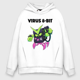 Мужское худи Oversize хлопок с принтом BRAWL STARS VIRUS 8-BIT , френч-терри — 70% хлопок, 30% полиэстер. Мягкий теплый начес внутри —100% хлопок | боковые карманы, эластичные манжеты и нижняя кромка, капюшон на магнитной кнопке | Тематика изображения на принте: bibi | brawl stars | coach mike | crow | leon | leon shark | max | mecha crow | mr.p | phoenix | sally leon | spike | sprout | tara | unicorn | virus 8 bit | werewolf | ворон | оборотень