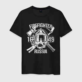 Мужская футболка хлопок с принтом FIREFIGHTER RUSSIA , 100% хлопок | прямой крой, круглый вырез горловины, длина до линии бедер, слегка спущенное плечо. | 112 | 23 февраля | 27 декабря | firefighter | герб | гкчс | знак | лого | логотип | мчс | мчс россии | мчсник | пожарная охрана | пожарник | пожарный | пч | россии | рф | символ | ситуац | служба | спасатель