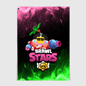 Постер с принтом СПРАУТ BRAWL STARS , 100% бумага
 | бумага, плотность 150 мг. Матовая, но за счет высокого коэффициента гладкости имеет небольшой блеск и дает на свету блики, но в отличии от глянцевой бумаги не покрыта лаком | brawl | brawl stars | brawl stars sprout | clash | sprout | tropical sprout | бравл старс | игра | мобильные игры | спраут | тропический спрут