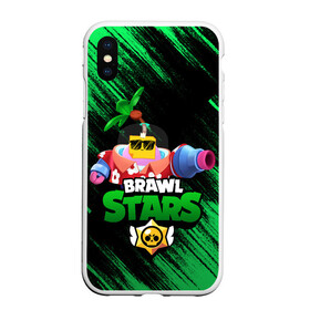 Чехол для iPhone XS Max матовый с принтом SPROUT BRAWL STARS , Силикон | Область печати: задняя сторона чехла, без боковых панелей | brawl | brawl stars | brawl stars sprout | clash | sprout | tropical sprout | бравл старс | игра | мобильные игры | спраут | тропический спрут