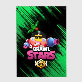 Постер с принтом СПРАУТ BRAWL STARS , 100% бумага
 | бумага, плотность 150 мг. Матовая, но за счет высокого коэффициента гладкости имеет небольшой блеск и дает на свету блики, но в отличии от глянцевой бумаги не покрыта лаком | brawl | brawl stars | brawl stars sprout | clash | sprout | tropical sprout | бравл старс | игра | мобильные игры | спраут | тропический спрут